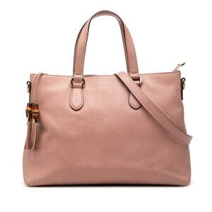 Gucci 2-Way Shoulder Bag Pink Leather